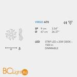 Настенный светильник Masiero Eclettica Virgo A70 V95 - Схема