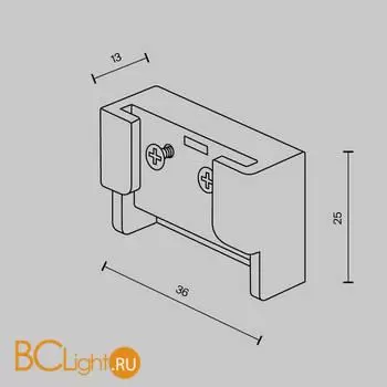 Заглушка для шинопровода Maytoni Accessories for system Parity TRA130BECDuo-B - Фото 2