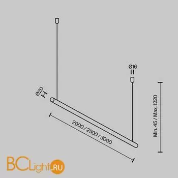 Подвес для опорного стержня Parity черный Maytoni Accessories for system Parity TRA130SWK-B - Фото 1
