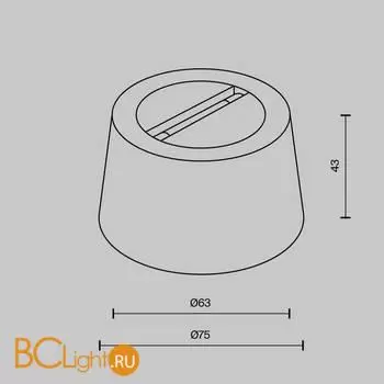Чаша накладная Parity для двойного вывода ленты черная Maytoni Accessories for system Parity TRA130CRDuo-B - Фото 2