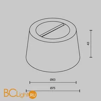 Потолочная чаша Parity накладная с коннектором питания черная Maytoni Accessories for system Parity TRA130RSC-1B - Фото 1