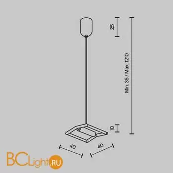 Подвес для ремня Parity черный Maytoni Accessories for system Parity TRA130SW-B - Фото 2