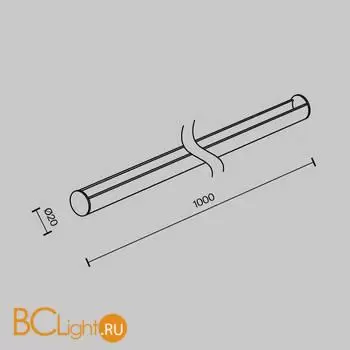 Опорный стержень 1м Parity черный Maytoni Accessories for system Parity TRA130SR-1B - Фото 1