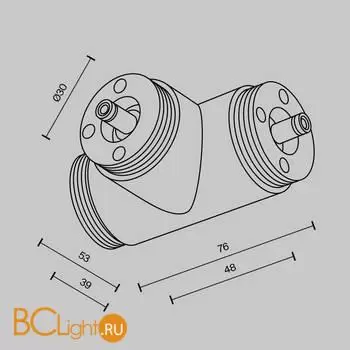 T-образный плоский коннектор без ввода питания Maytoni Accessories for system Shelf CA015TC-B - Фото 6