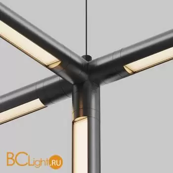 Х-образный вертикальный коннектор без ввода питания Maytoni Accessories for system Shelf CA019L4C-B - Фото 1