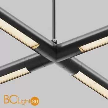 Х-образный вертикальный коннектор с вводом питания Maytoni Accessories for system Shelf CA017TX-P-B - Фото 1