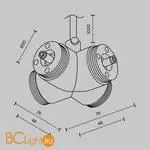 Х-образный вертикальный коннектор с вводом питания Maytoni Accessories for system Shelf CA017TX-P-B - Фото 3