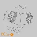 Угловой коннектор 120° без ввода питания Maytoni Accessories for system Shelf CA018LWC-B - Фото 3