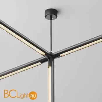 Х-образный вертикальный коннектор с вводом питания Maytoni Accessories for system Shelf CA019L4C-P-B - Фото 0