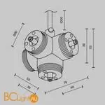 Х-образный вертикальный коннектор с вводом питания Maytoni Accessories for system Shelf CA019L4C-P-B - Фото 3
