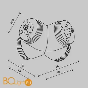 Х-образный вертикальный коннектор для системы Shelf без ввода питания Maytoni Accessories for system CA017TX-B - Фото 3