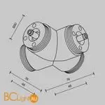 Х-образный вертикальный коннектор для системы Shelf без ввода питания Maytoni Accessories for system CA017TX-B - Фото 3