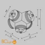 Пятиконечный коннектор для системы Shelf без ввода питания Maytoni Accessories for system CA020L5C-B - Фото 3