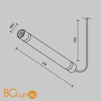 Соединитель для модульной системы Shelf с блоком питания 100Вт 276мм Maytoni Accessories for system CA011-L300-100W-B - Фото 3