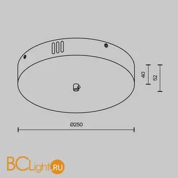 Потолочная чаша для ввода питания с блоком питания системы Shelf Maytoni Accessories for system CA031B-B - Фото 4