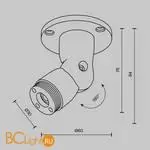 Шарнирное основание для накладного монтажа системы Shelf без ввода питания Maytoni Accessories for system C027CS-B - Фото 3