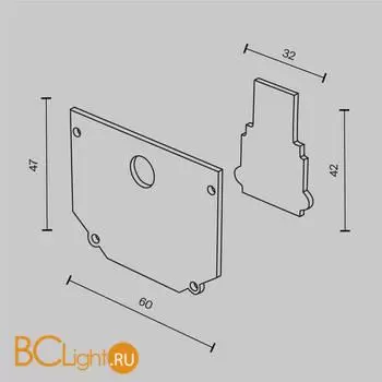 Заглушка для шинопровода Maytoni Accessories for tracks Exility TRA034EC-SCH-42B - Фото 4