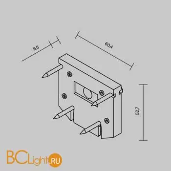 Заглушка для шинопровода Maytoni Accessories for tracks Exility TRA034D-EC-422W - Фото 2