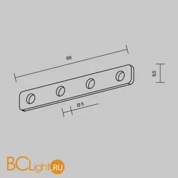 Комплект прямых соединителей для демпферного шинопровода, 4 шт Maytoni Accessories for tracks Exility TRA034D-C-42S - Фото 5