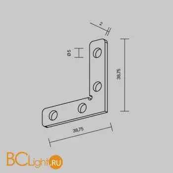 Комплект угловых плоских соединителейдля демпферного шинопровода , 4 шт Maytoni Accessories for tracks Exility TRA034D-CL-42S - Фото 5