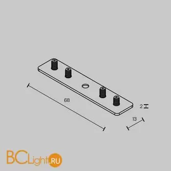 Коннектор прямой для низкопрофильного шинопровода Maytoni Accessories for tracks Exility TRAM034CI-R-41B - Фото 4