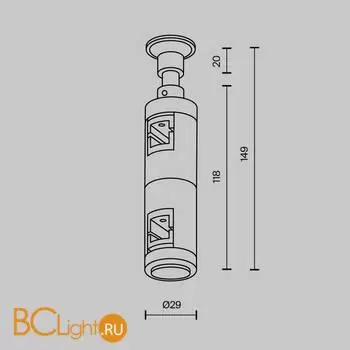 Крепление для шинопровода Maytoni Accessories for tracks Flarity new TRA155CW-D1-B - Фото 3