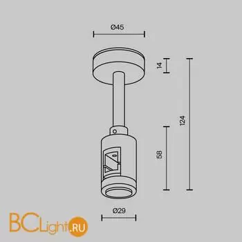 Крепление потолочное Maytoni Accessories for tracks Flarity TRA156C-S1-BS - Фото 3