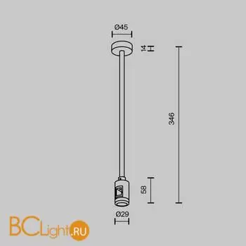 Крепление потолочное Maytoni Accessories for tracks Flarity TRA158C-S1-B - Фото 4