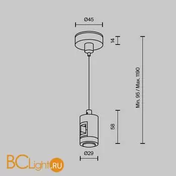 Подвес тросовый Maytoni Accessories for tracks Flarity TRA157SW-S1-PT - Фото 3