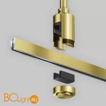 Крепление потолочное Medium 360мм с вводом питания Flarity латунь Maytoni Accessories for tracks TRA158C-BL1-BS - Фото 2