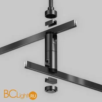 Крепление потолочное Medium двойное 300мм Flarity черный Maytoni Accessories for tracks TRA158C-D1-B - Фото 2
