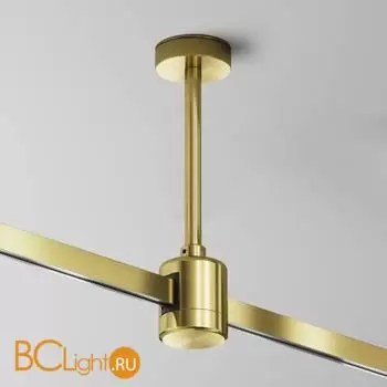 Крепление потолочное Short 138мм с прямым коннектором питания Flarity латунь Maytoni Accessories for tracks TRA156C-IPCL1-BS - Фото 0
