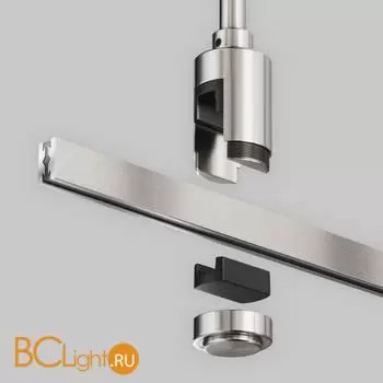 Крепление потолочное Long 700мм с вводом питания Flarity платина Maytoni Accessories for tracks TRA159C-B1-PT - Фото 2