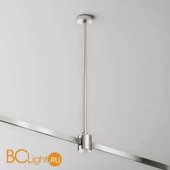 Крепление потолочное Medium 360мм с прямым коннектором питания Flarity платина Maytoni Accessories for tracks TRA158C-IPCL1-PT - Фото 0