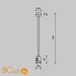 Крепление потолочное Medium 360мм с прямым коннектором питания Flarity платина Maytoni Accessories for tracks TRA158C-IPCL1-PT - Фото 3