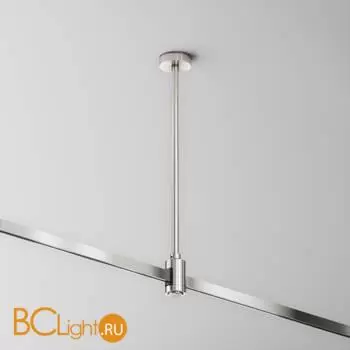 Крепление потолочное Medium 300мм с вводом питания Flarity платина Maytoni Accessories for tracks TRA158C-B1-PT - Фото 0