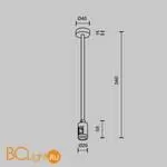 Крепление потолочное Medium 300мм с вводом питания Flarity платина Maytoni Accessories for tracks TRA158C-B1-PT - Фото 3