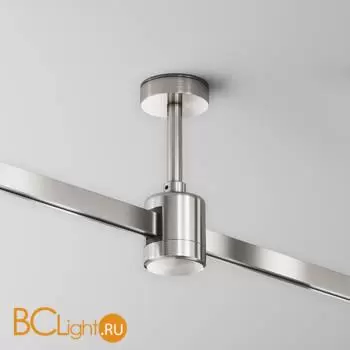 Крепление потолочное Short 78мм с прямым коннектором питания Flarity платина Maytoni Accessories for tracks TRA156C-IPC1-PT - Фото 0