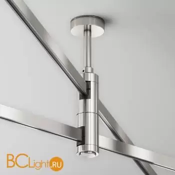 Крепление потолочное двойное Short 78мм Flarity платина Maytoni Accessories for tracks TRA156C-D1-PT - Фото 0