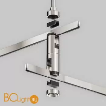 Крепление потолочное двойное Short 78мм Flarity платина Maytoni Accessories for tracks TRA156C-D1-PT - Фото 2