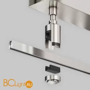 Основание потолочное Short для блока питания с вводом питания Flarity платина Maytoni Accessories for tracks TRA156C-BB1-PT - Фото 2