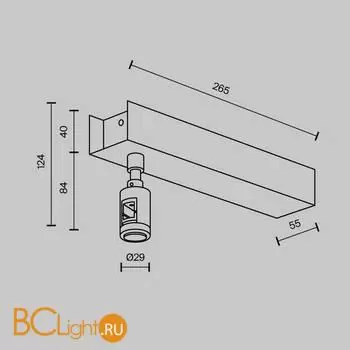 Основание потолочное Short для блока питания с вводом питания Flarity платина Maytoni Accessories for tracks TRA156C-BB1-PT - Фото 3