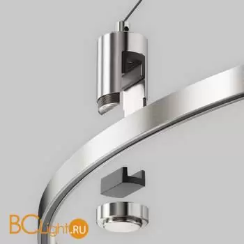 Подвесной набор с основанием под блок питания для круглого шинопровода Flarity платина Maytoni Accessories for tracks TRA154SW-BB-R-PT - Фото 2