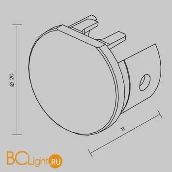 Заглушка для шинопровода Maytoni Accessories for tracks Levity new TRA184EC-R-11B - Фото 4