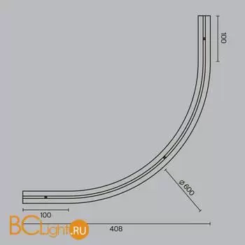Коннектор шинопровода Maytoni Accessories for tracks Levity new TRA184-R600-12B - Фото 4