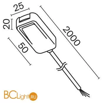 Ввод питания(2м) Maytoni Radity для встраиваемого монтажа белый TRA084B-12W-200 - Фото 1