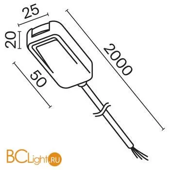 Ввод питания(2м) Maytoni Radity для встраиваемого монтажа черный TRA084B-12B-200 - Фото 1