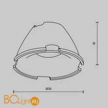 Линза для серии Alfa LED 18° Maytoni Accessories LensD35-18 - Фото 2