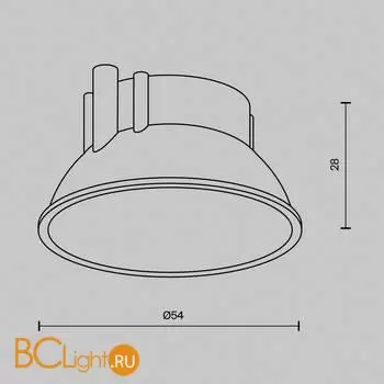 Декоративная рамка-отражатель для светильников серии Alfa LED латунь Maytoni Accessories Ring8-10W-RD-BS - Фото 3