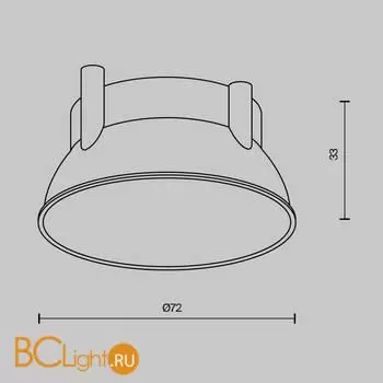 Декоративная рамка-отражатель для светильников серии Alfa LED латунь Maytoni Accessories Ring12-15W-RD-BS - Фото 3